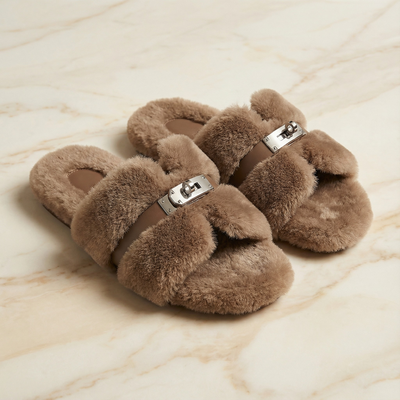 Lucia Fur Sandal