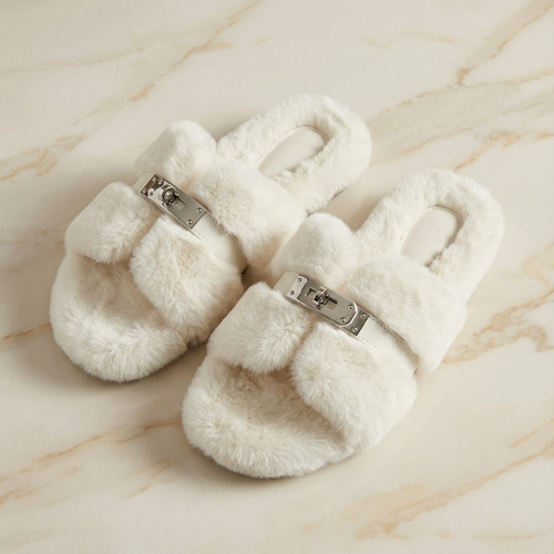 Lucia Fur Sandal